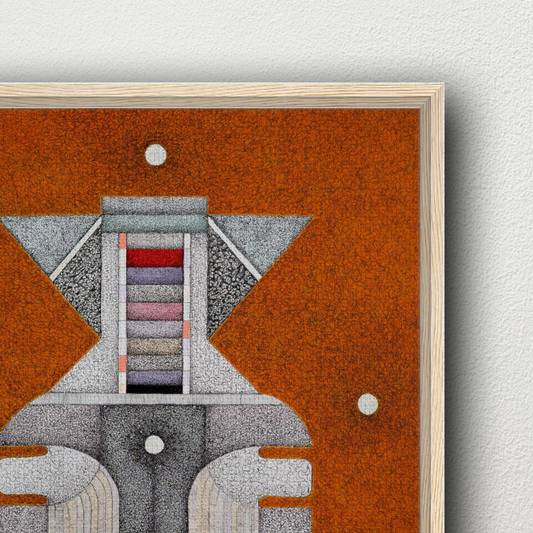 Phillip Grechulevic – “V” (2021) | Framed Canvas Print – 60×60 cm (24×24″)