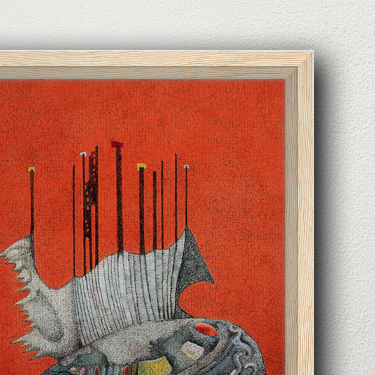 Phillip Grechulevic – “W” (2021) | Framed Canvas Print – 30×30 cm (12×12″)